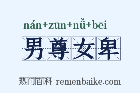 男尊女卑是什么意思的图片